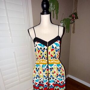 Sweet Ginger Geometric Midi Dress